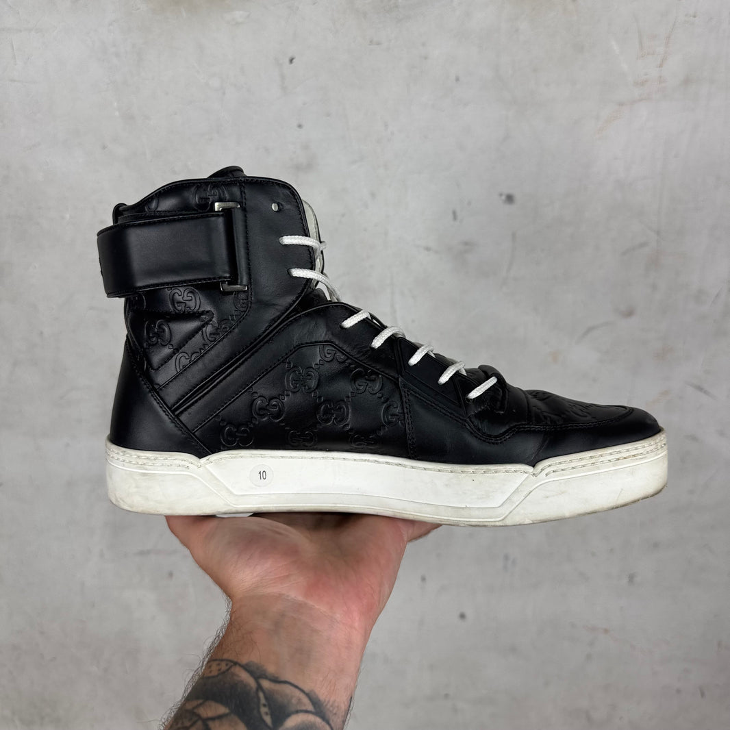 Gucci High Top Embossed Monogram Sneakers