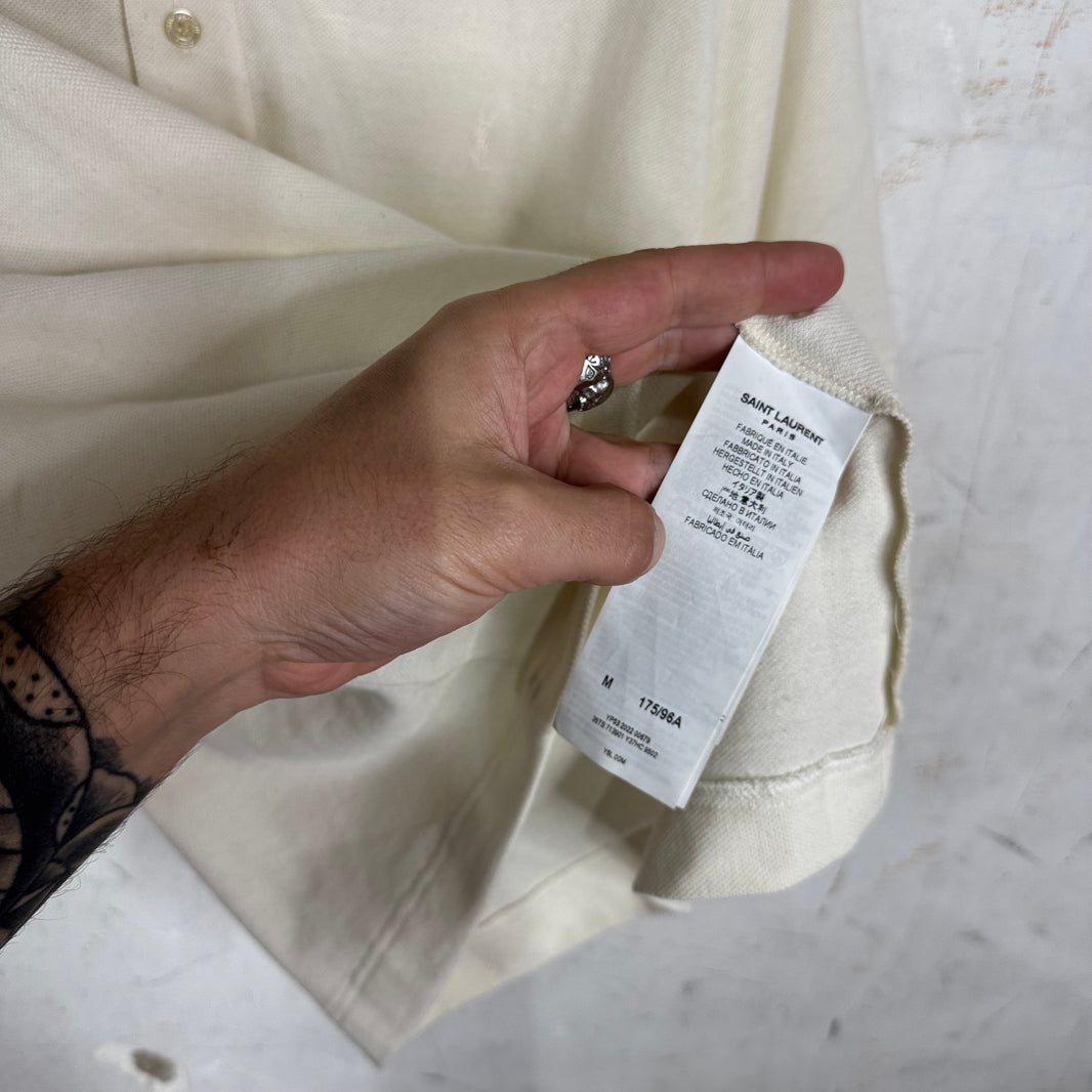 Saint Laurent Logo Cropped Polo