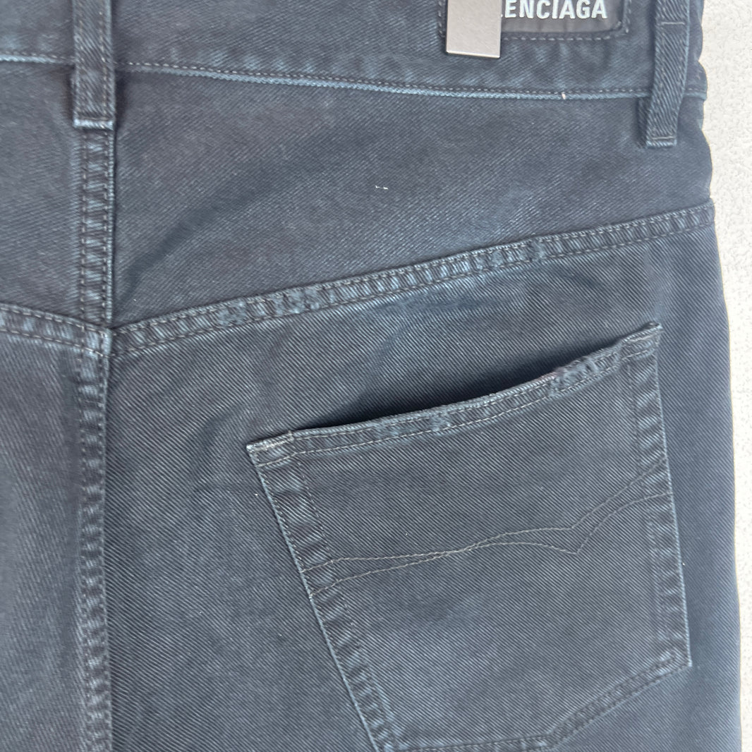 Balenciaga Black Baggy Drawstring Jeans