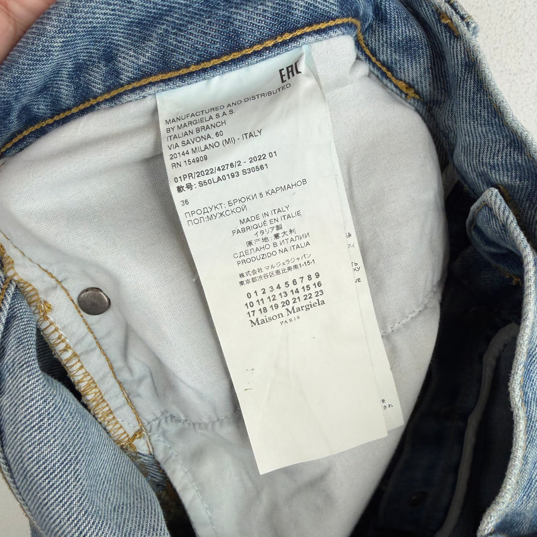 Margiela Light Blue Wash Straight Jeans