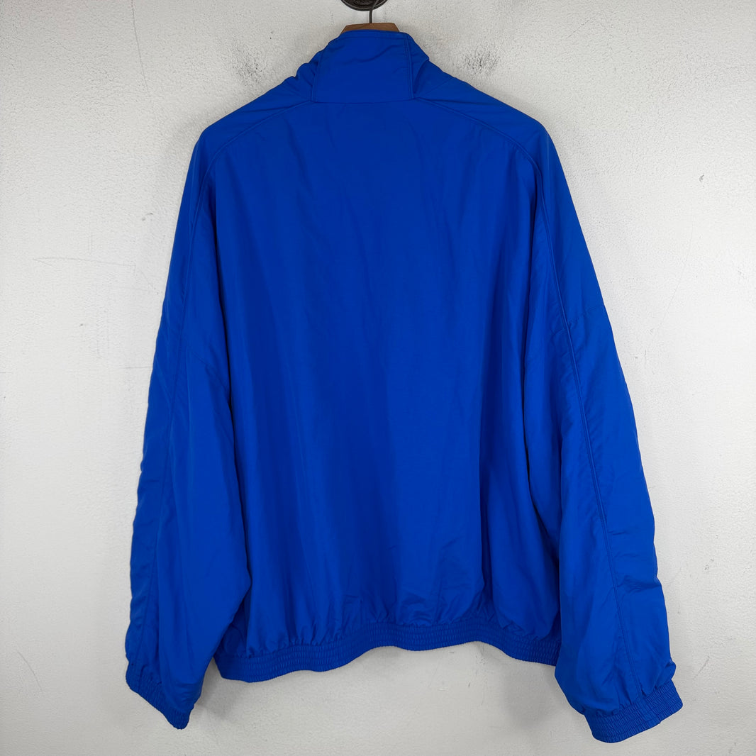 Willy Chavarria Gold Cross Blue Nylon Track Jacket