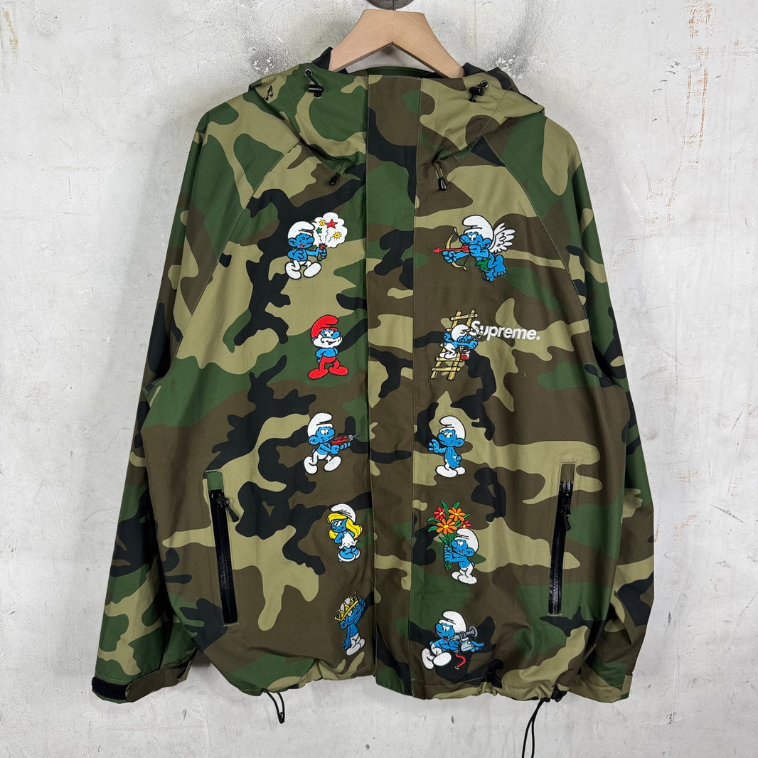 Supreme Goretex Smurfs Camo Shell Jacket