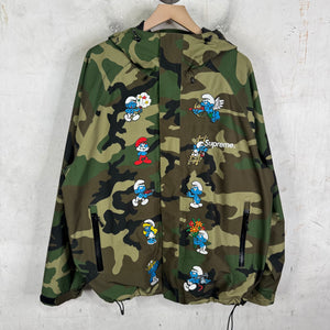 Supreme Goretex Smurfs Camo Shell Jacket