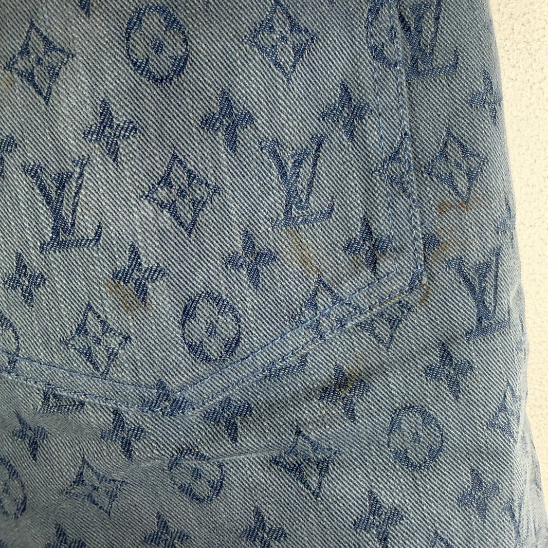 Louis Vuitton Slim Blue Monogram Jeans