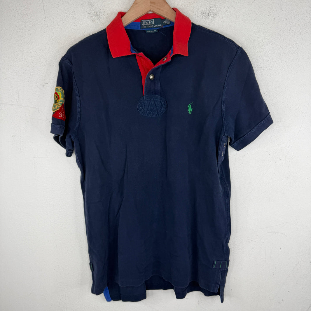 Polo Ralph Lauren Navy/Red Club Snap Button Polo T-Shirt