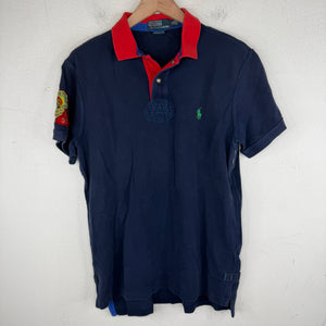Polo Ralph Lauren Navy/Red Club Snap Button Polo T-Shirt