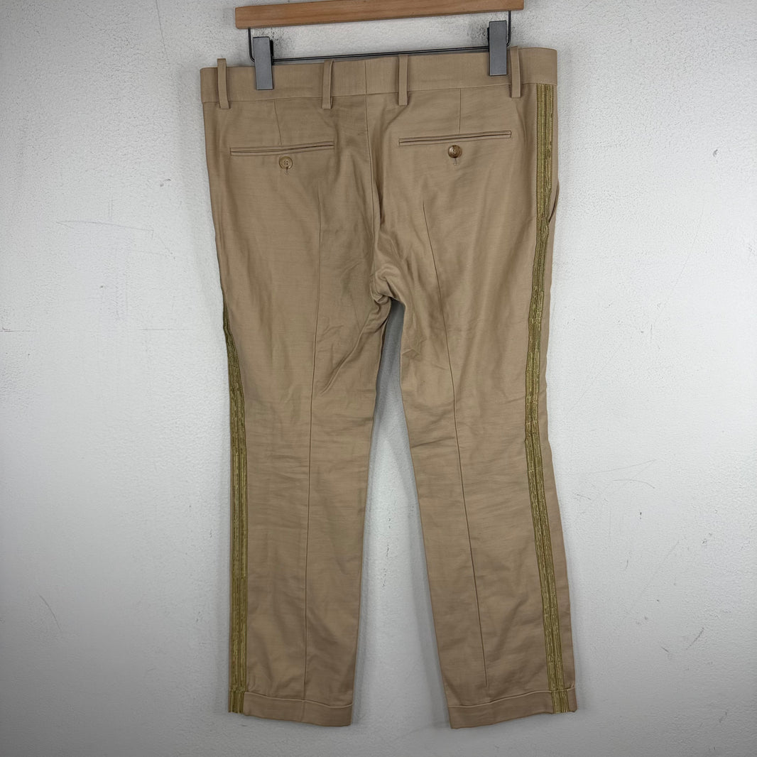 Balmain Gold Stripe Chinos
