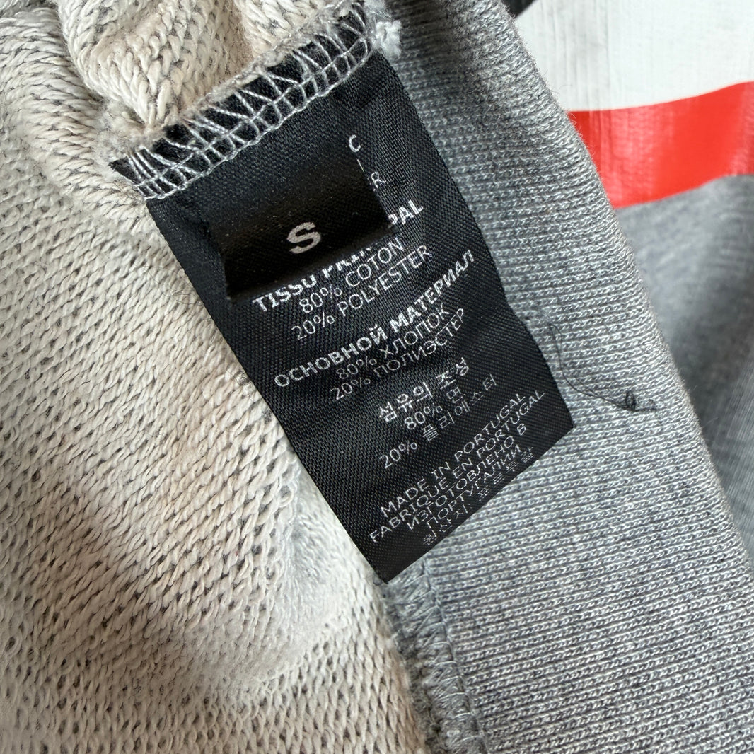 VETEMENTS Gray Name Tag Zip Up Hoodie