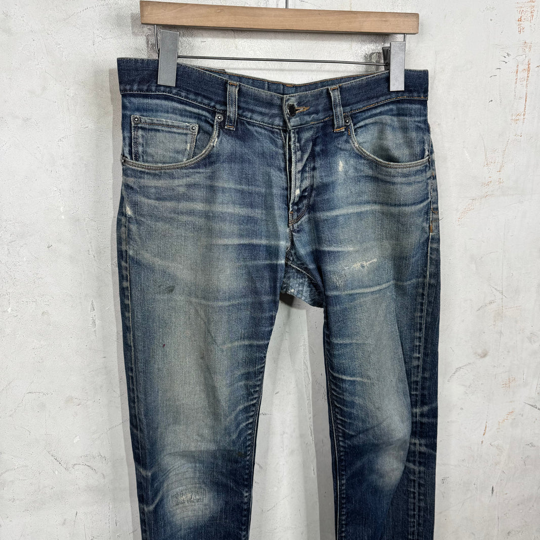Prada Repaired Tapered Cut Jeans