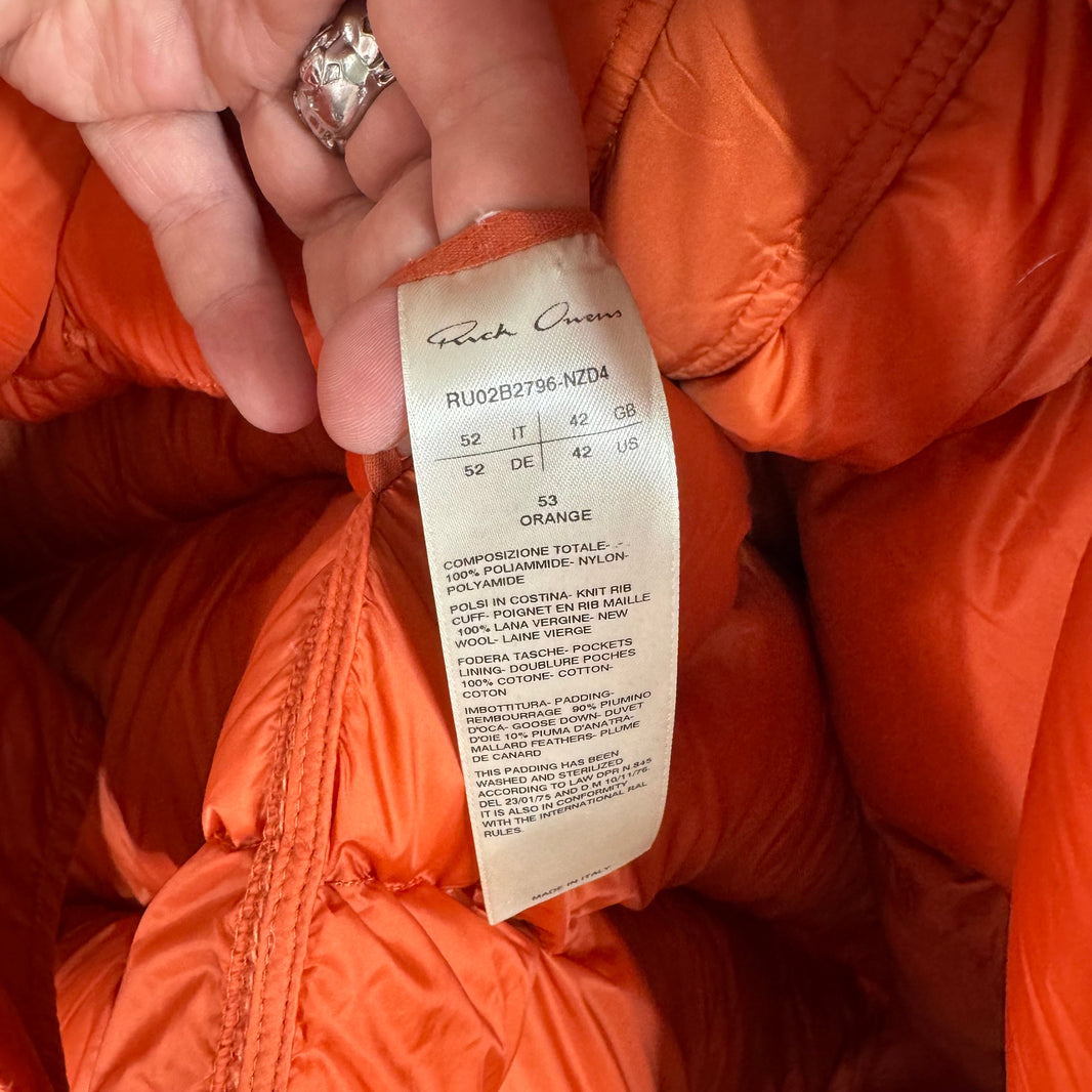 Rick Owens Strobe Orange Padded Jacket