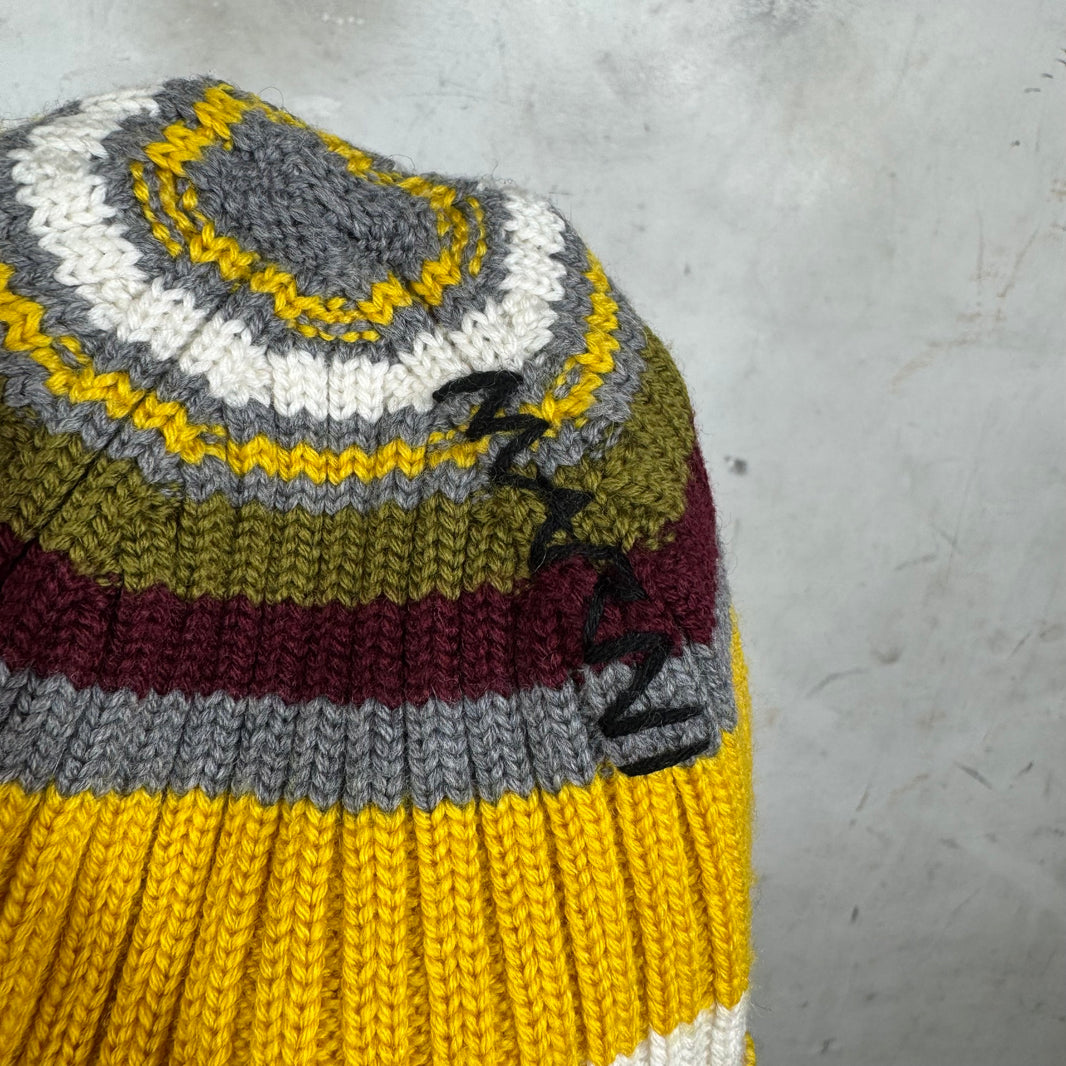 Marni Yellow Striped Beanie