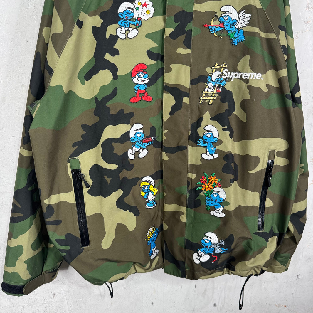 Supreme Goretex Smurfs Camo Shell Jacket