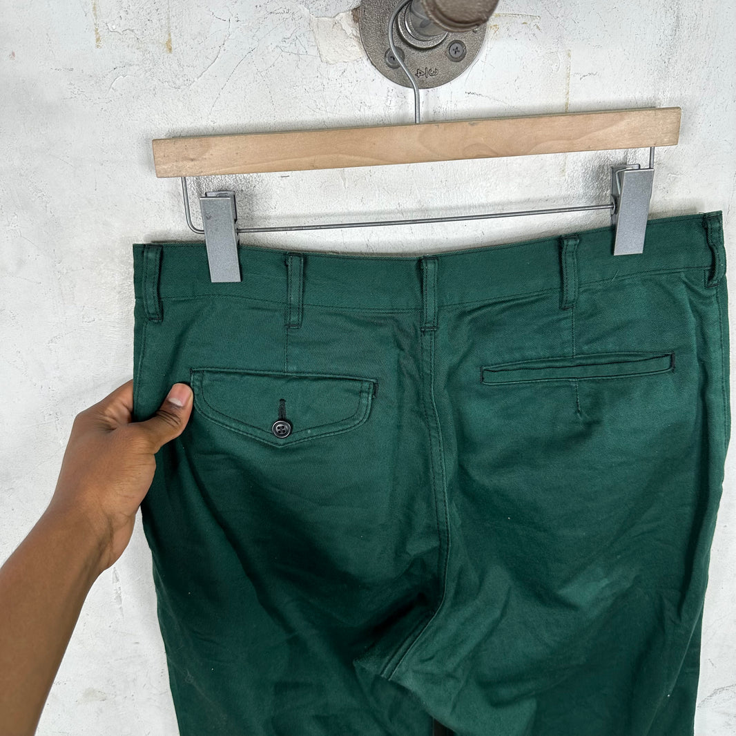 CDG Homme Washed Green Trousers