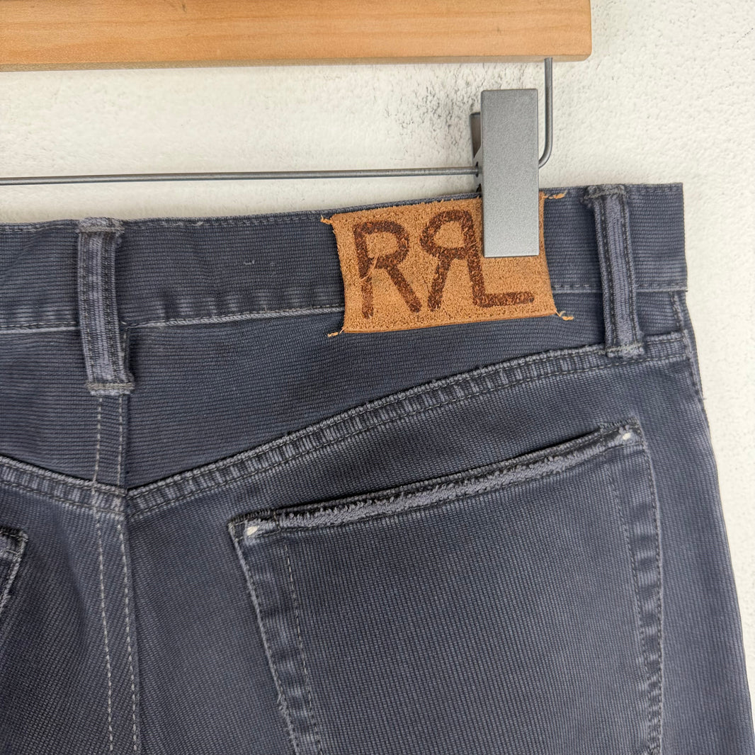 RRL Ribbed Navy Cotton Pants
