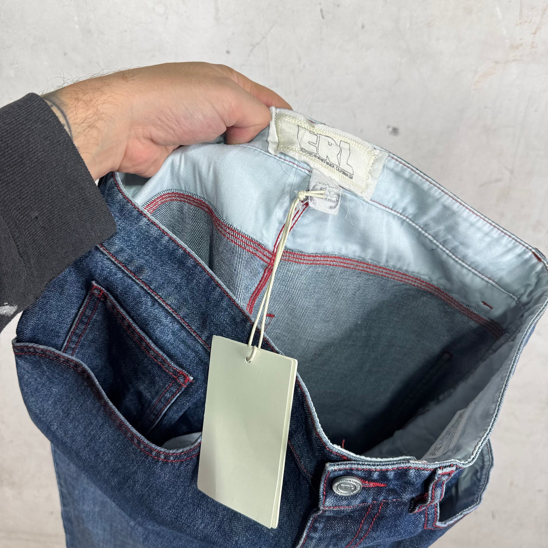 ERL Baggy Contrast Stitch Jeans