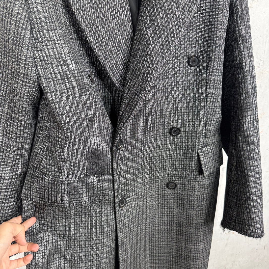 Balenciaga Plaid Long Trench Coat