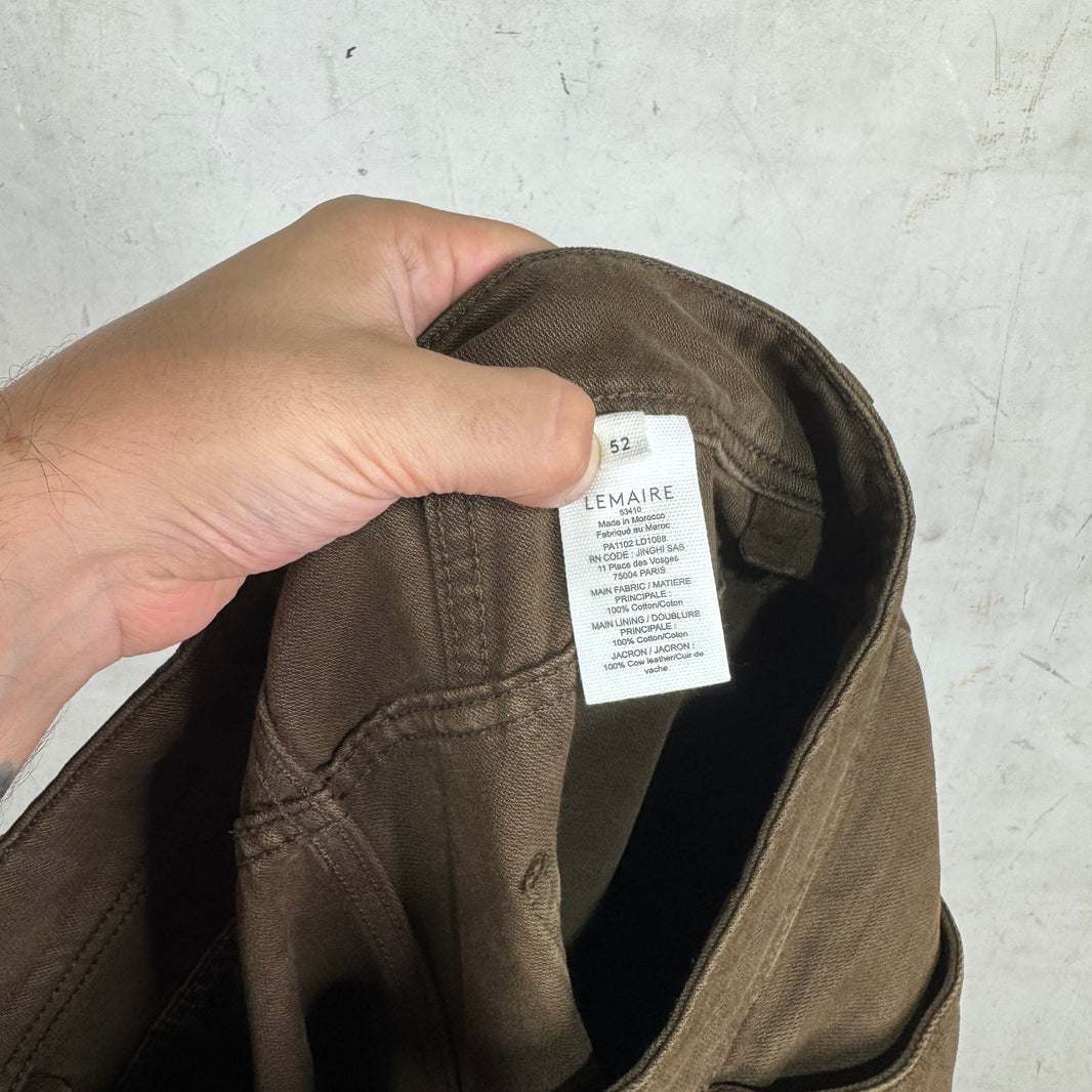 Lemaire Brown Wide Jeans