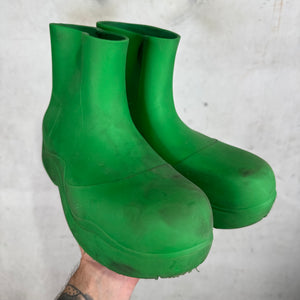 Bottega Veneta Green Rubber Puddle Boots