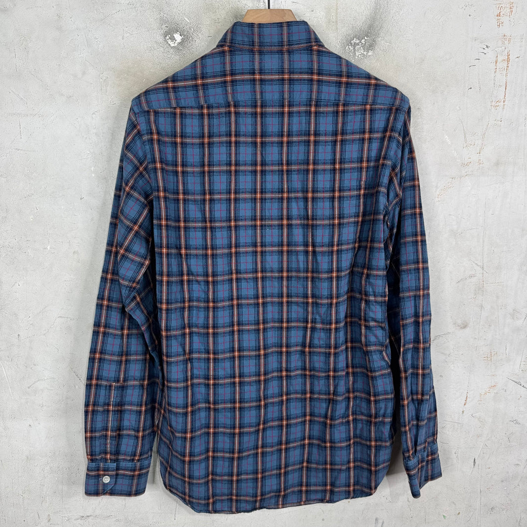 Saint Laurent Blue Plaid Flannel
