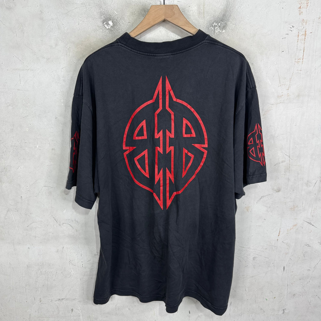 Balenciaga Red Metal Logo T-Shirt