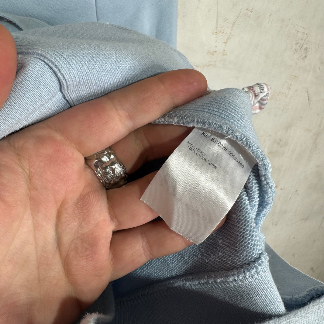 Thom Browne Blue Striped Zip Hoodie