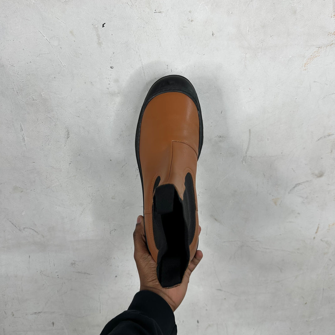 Loewe Orange Block Sole Chelsea Boots