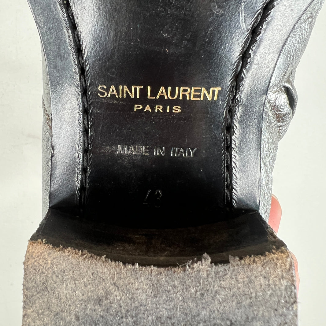 Saint Laurent Silver Wyatt Boots