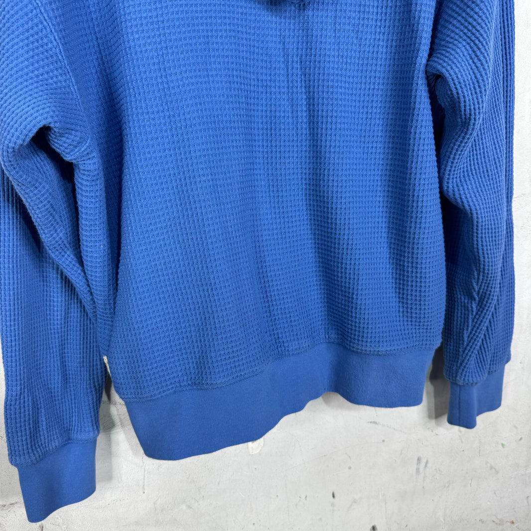 Stussy Blue Waffle Zip Hoodie