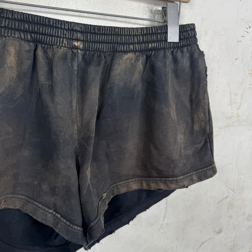 Balenciaga Mudded Short Sweatshorts