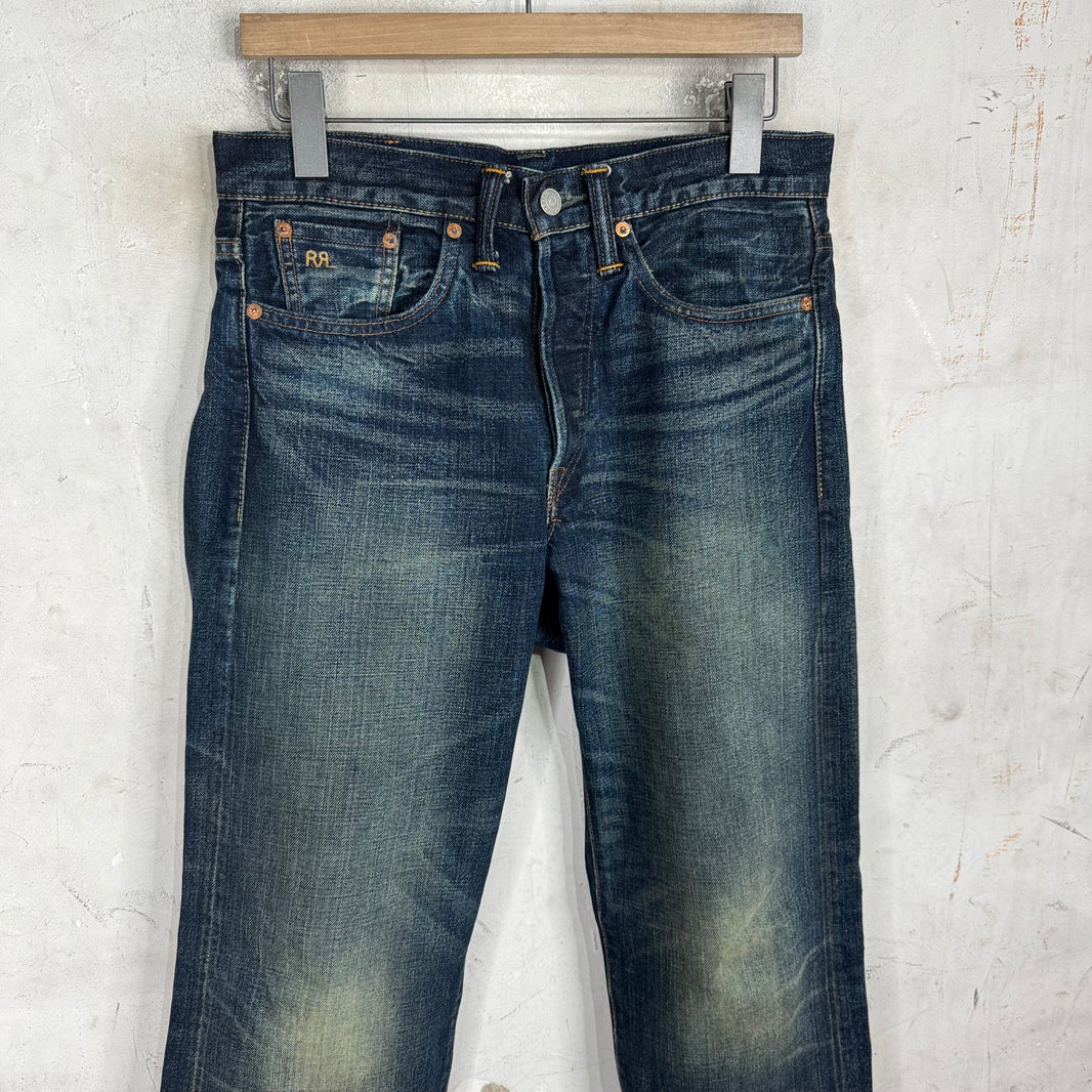RRL Dark Wash  Whiskered Straight Jeans