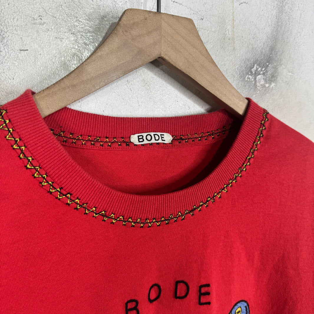 Bode Embroidered Birds T-Shirt