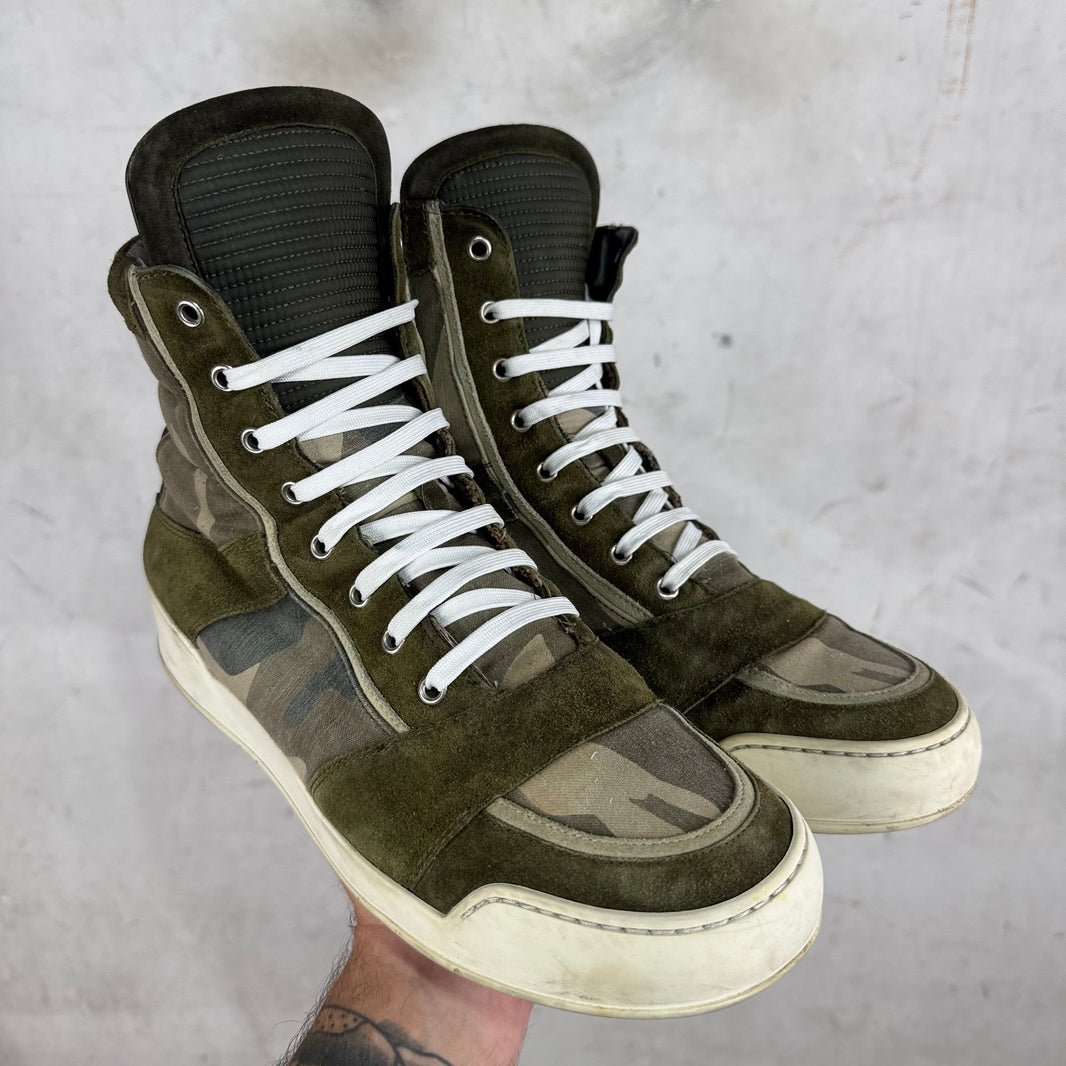 Balmain Camo High Top Sneakers