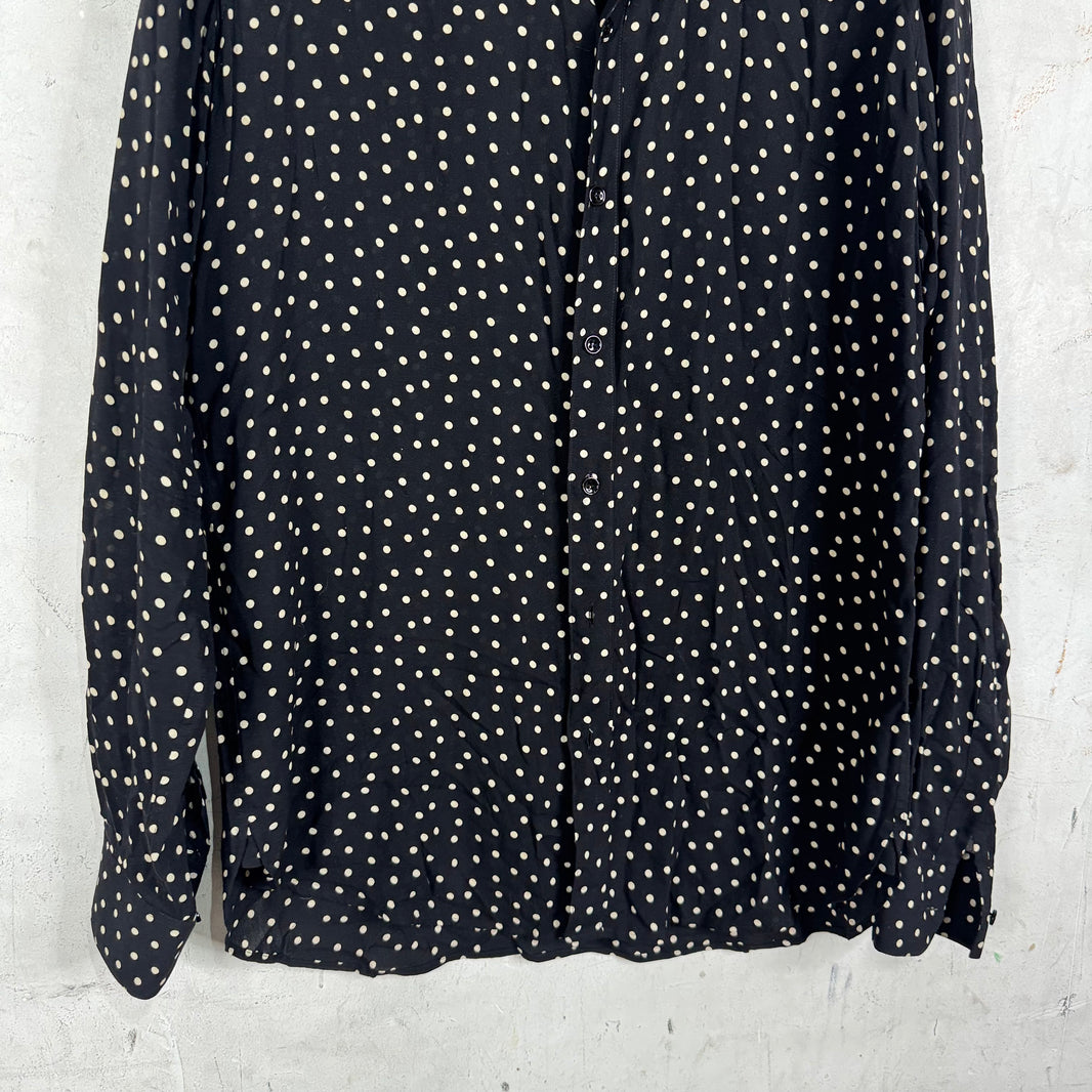 Saint Laurent Black Polka Dot LS Shirt