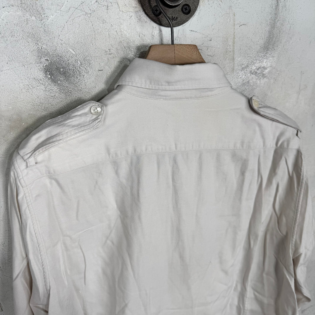 Ann Demeulemeester Beige Military Style Shirt