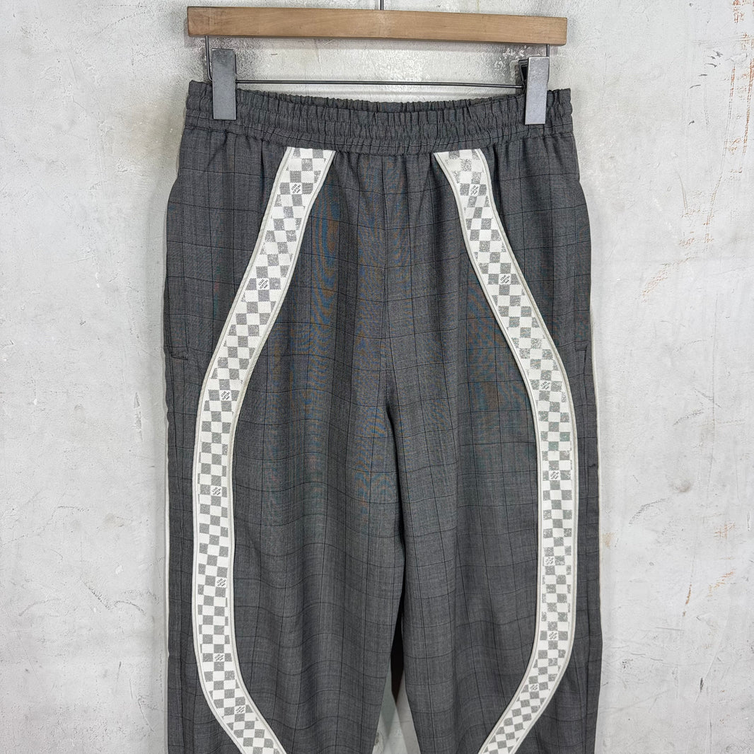 Louis Vuitton Tartan Leather Paneled Damier Pants