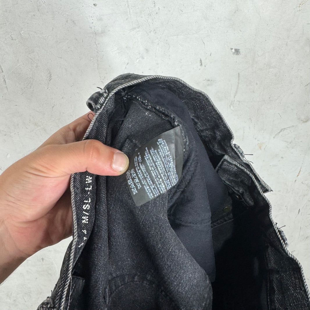 Saint Laurent Washed Black Patched D14 Jeans