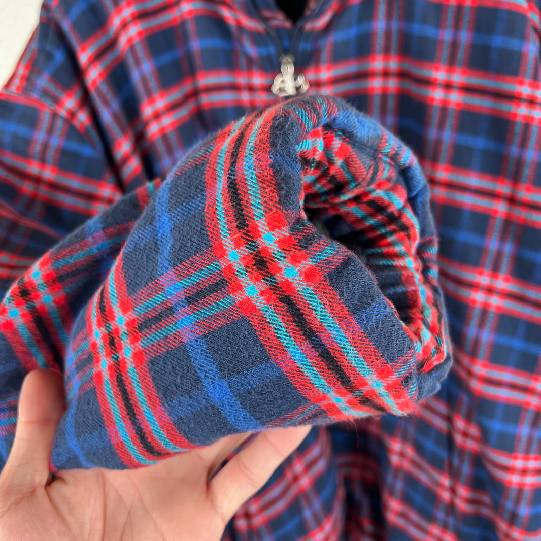 Balenciaga Plaid Puffer Zip Up Jacket