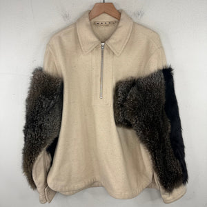 Marni Fur Quarter Zip Sweater