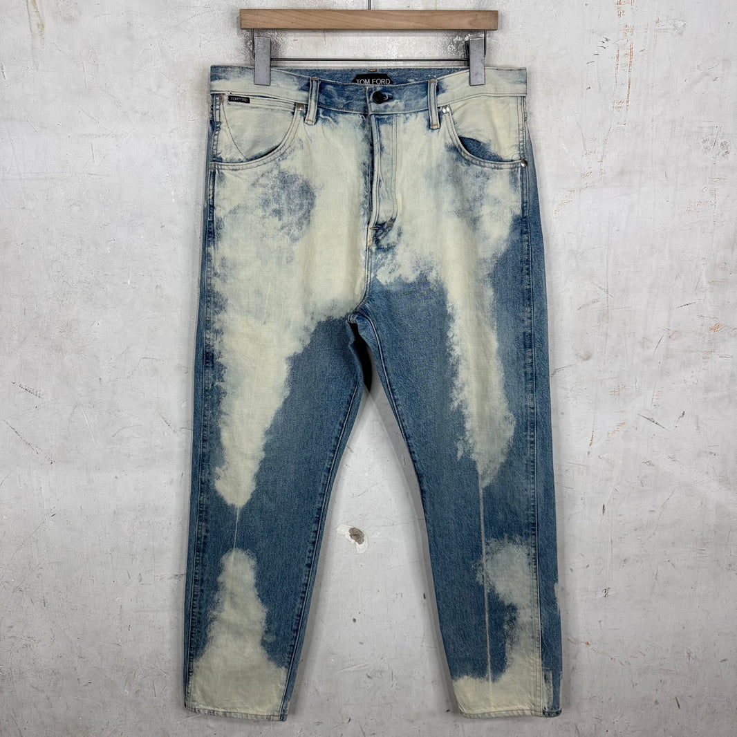 Tom Ford Bleach Slim Straight Jeans