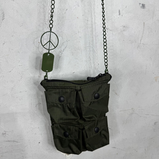 Kapital Multipocketed Chain Pouched Bag