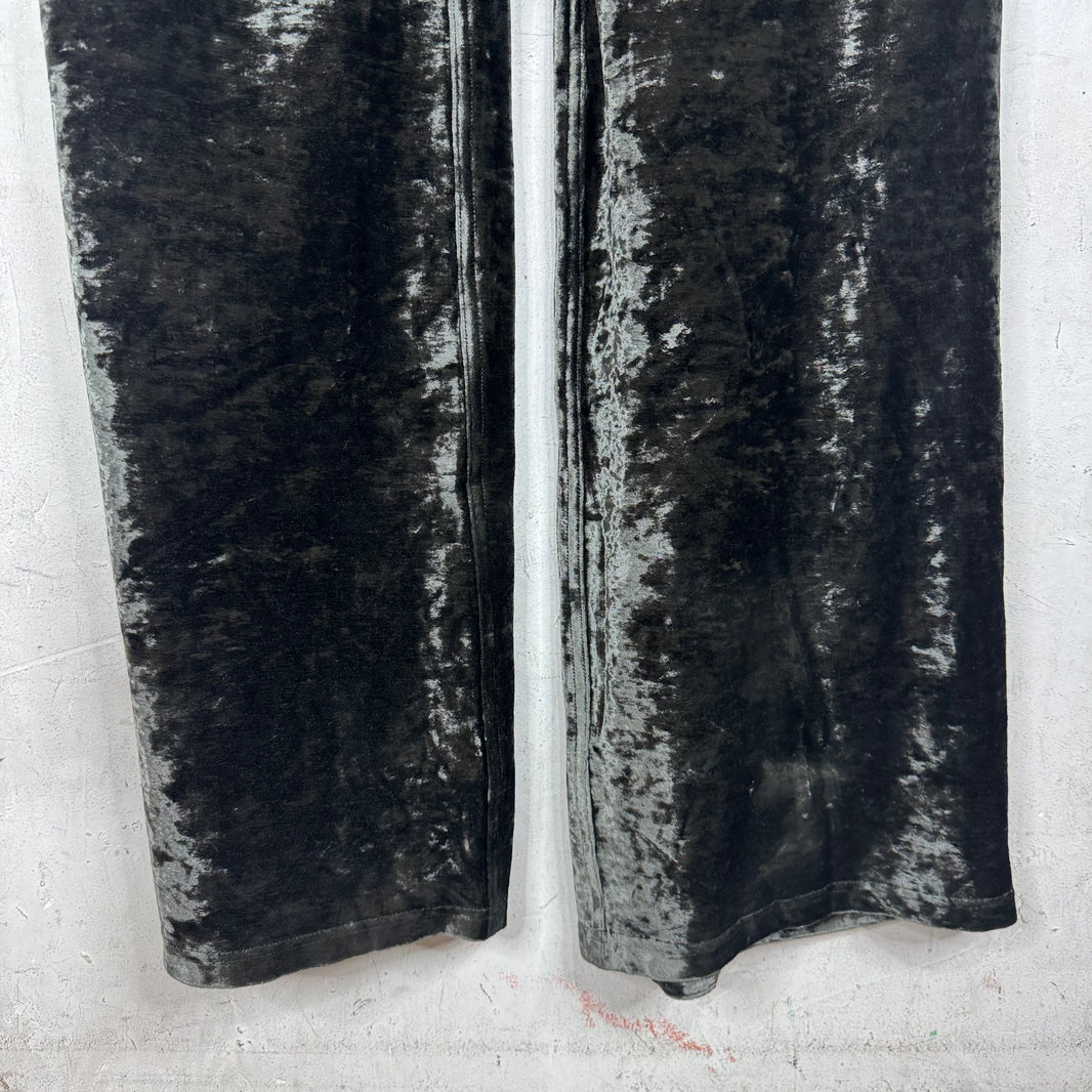 Balenciaga Olive Velvet Loose Pants