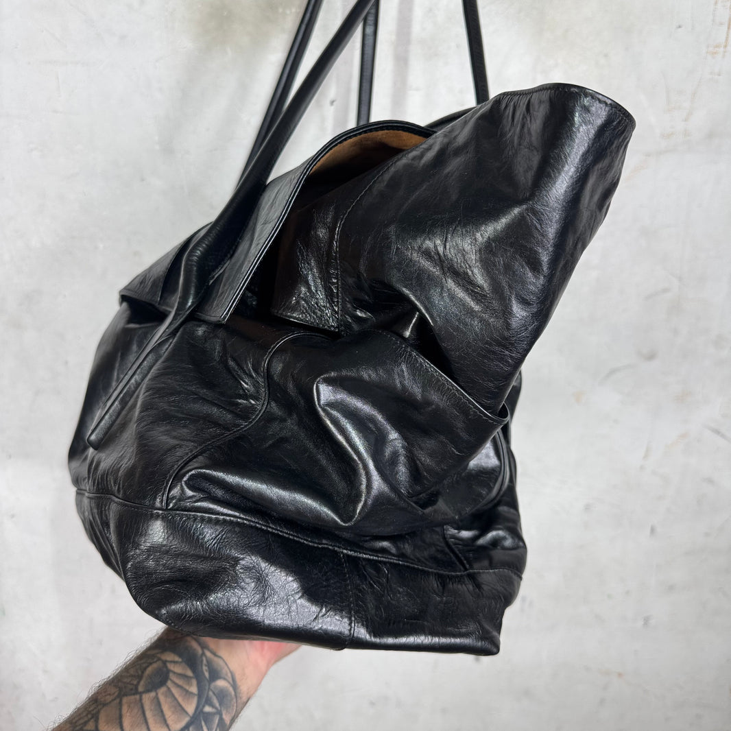 Bottega Veneta Black Arco Intrecciato Weekender Bag