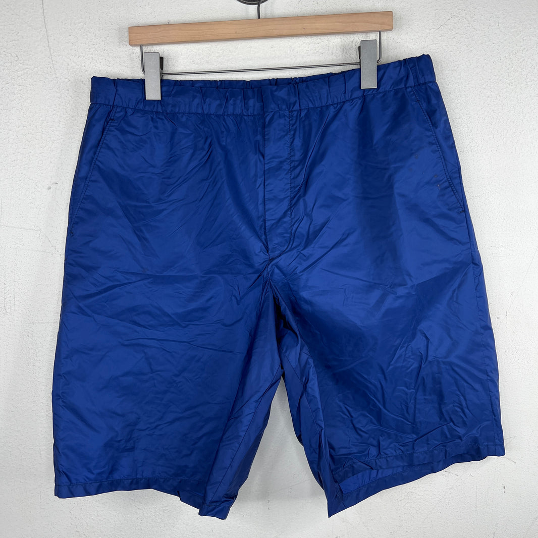 Prada Blue Triangle Patch Cargo Shorts
