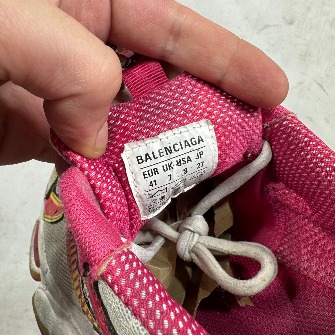 Balenciaga Magenta Stapler Sneakers