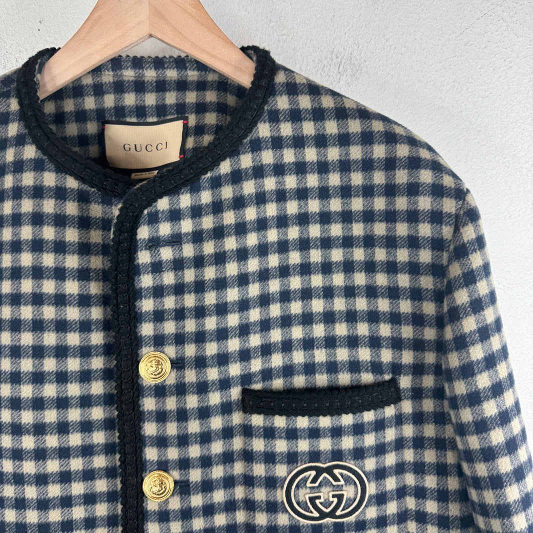 Gucci Gingham Wool Jacket