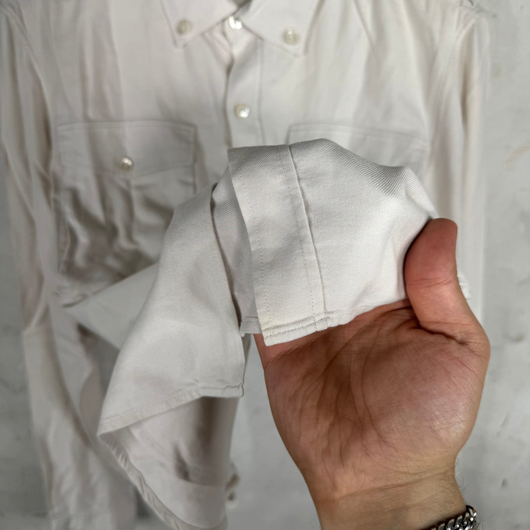 Ann Demeulemeester Beige Military Style Shirt