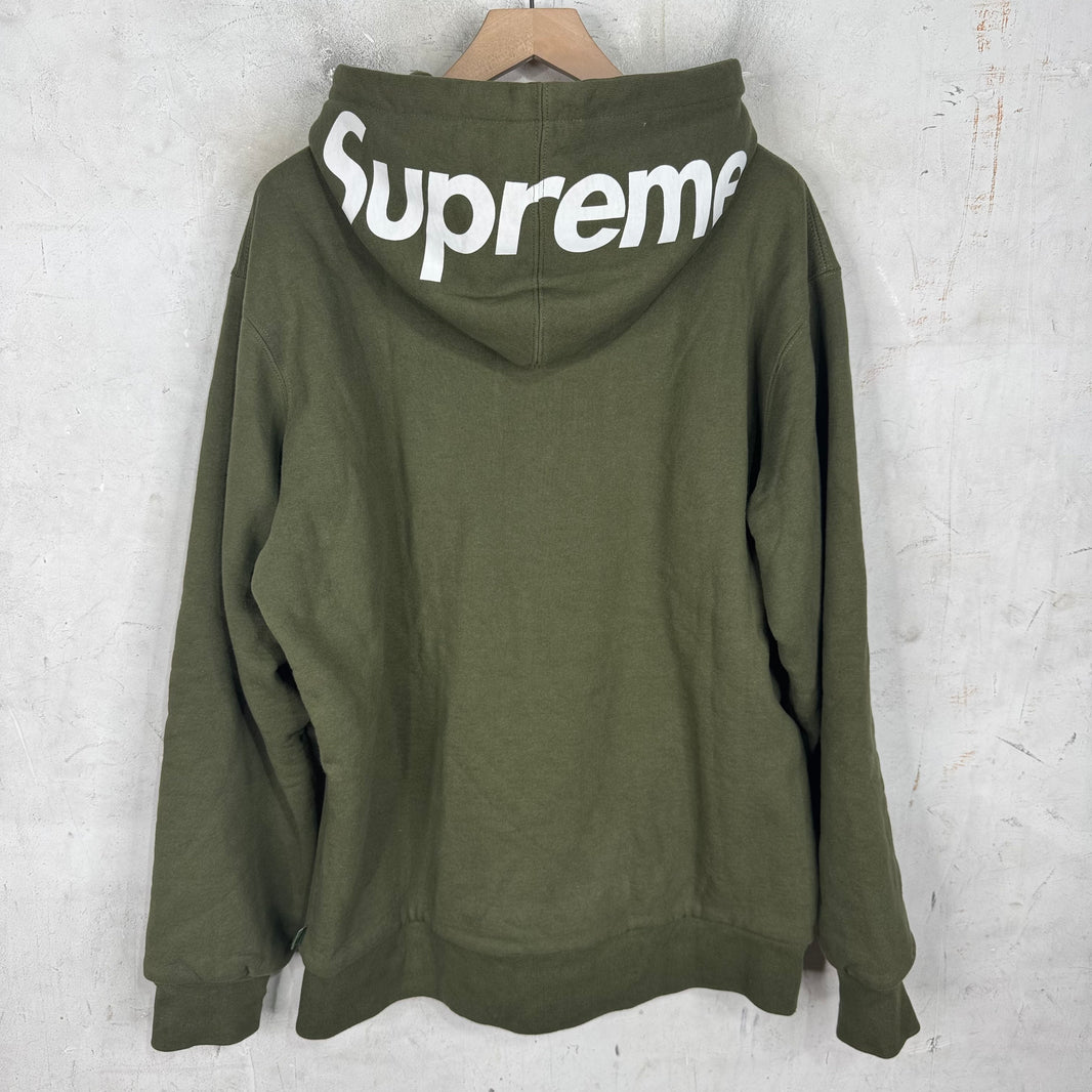 Supreme Thermal Lined Hood Logo Zip Hoodie