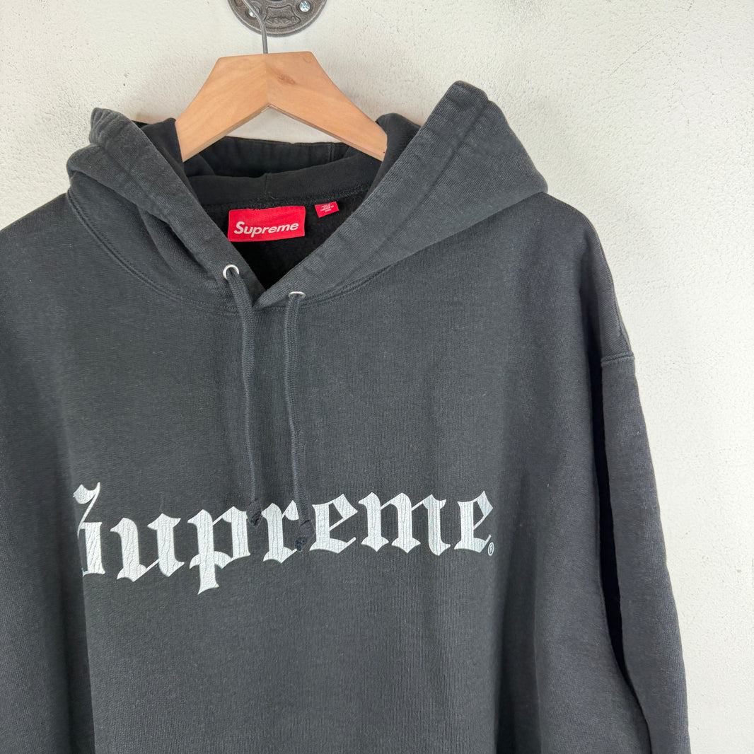 Supreme Black Old English Logo Hoodie