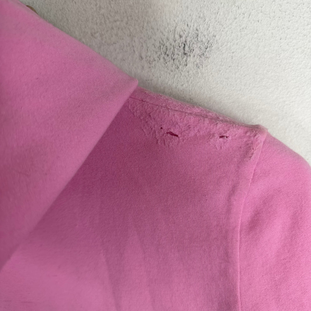Balenciaga No Logo Pink Zip-Up Hoodie