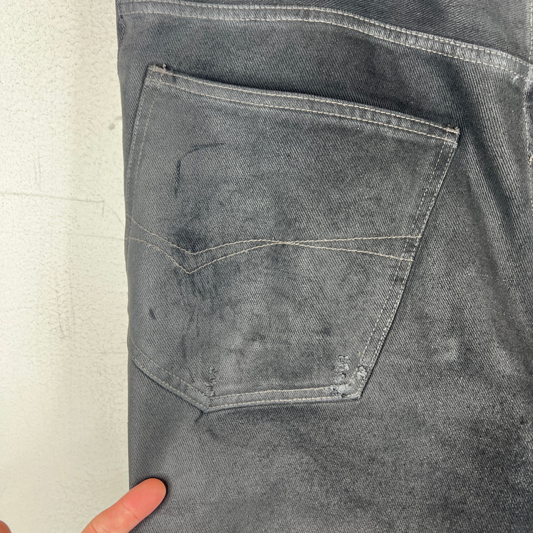 Balenciaga Sample Wax Coated Denim Jeans